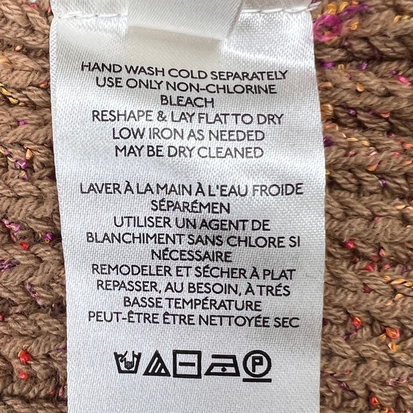 Free People Oversized Sweater Size XS‎ Knit Leo Tunic Brown speckled slouchy - Picture 7 of 12